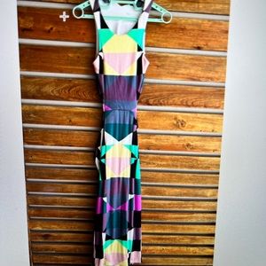 Mara Hoffman Body con diamond midi cutout dress